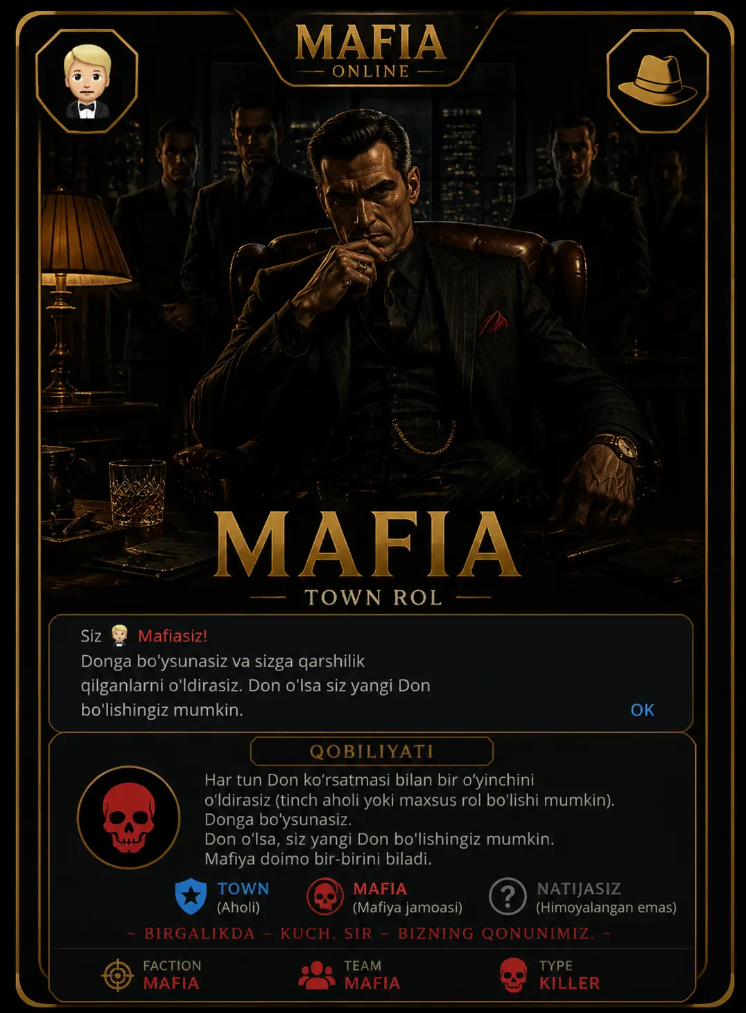Mafiya — Mafia Online roli
